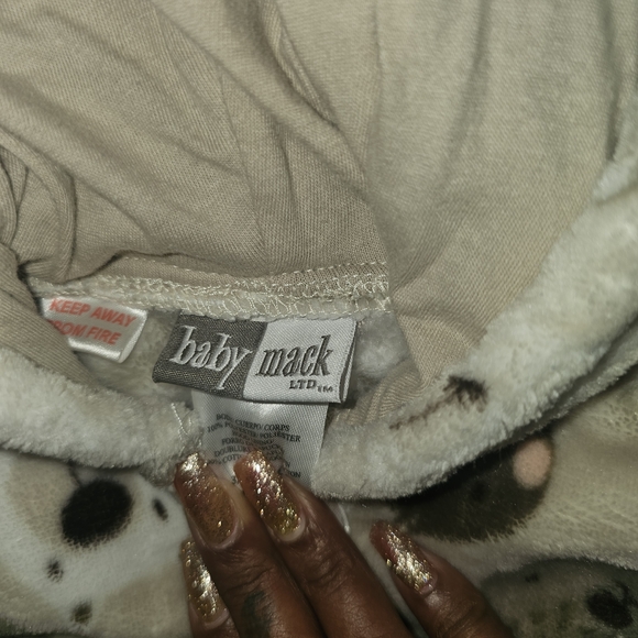 Adorable Animal Print Kids Footie Pajamas - Picture 7 of 10